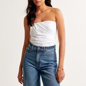 NWOT Soft Matte Seamless Ruched Tube Top (size large / L)